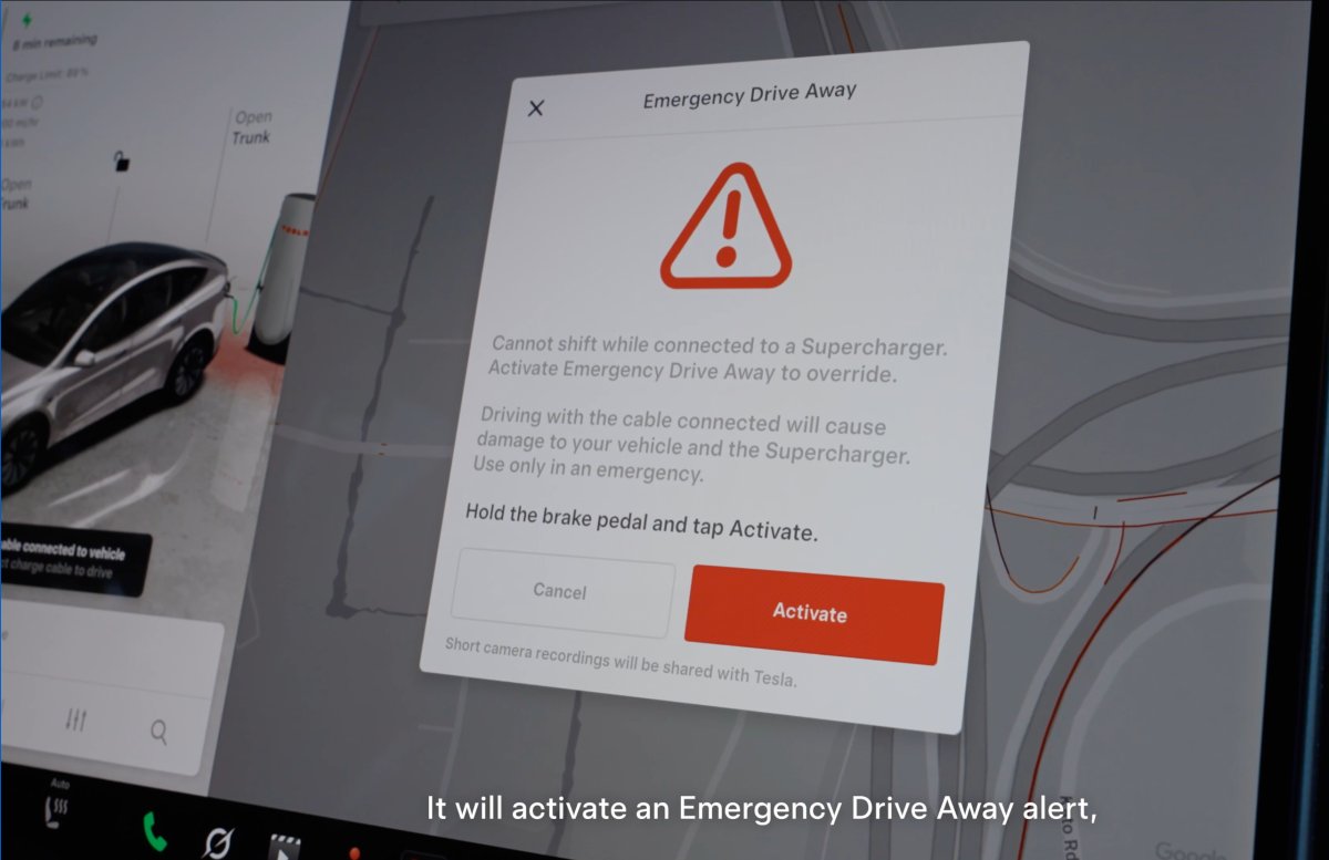 Emergency Drive Away Arrives in 2026.38.3 for U.S. Superchargers