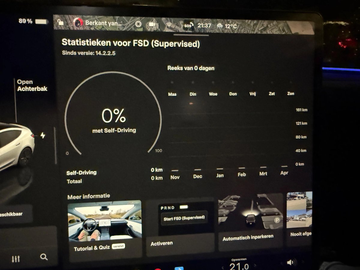 Tesla FSD (Supervised) in Europe Debuts New Stats Screen