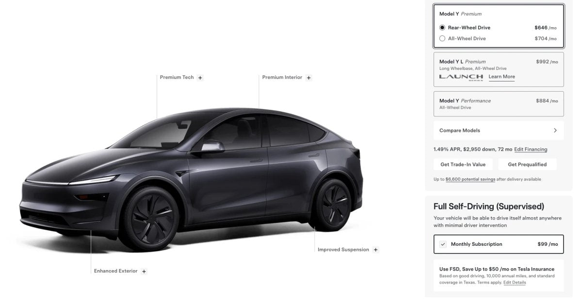 Tesla Adds Insurance Estimates to Order Page, Highlighting FSD Savings