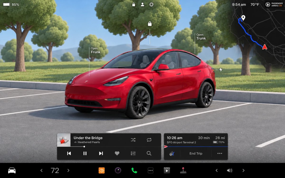 Tesla’s Parked Screen Could Mirror Real-World Surroundings