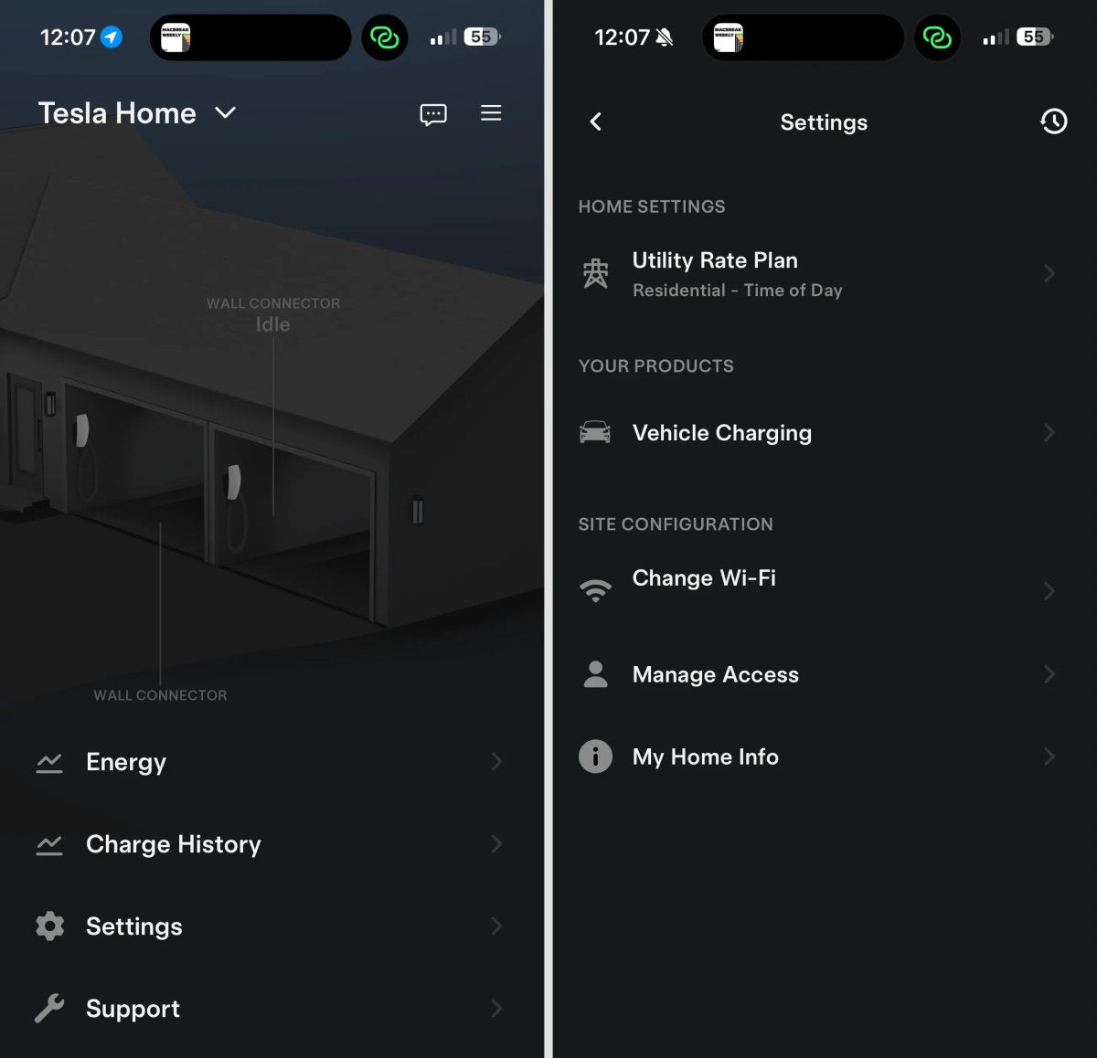 Tesla App 4.57.5: Changes and Additions