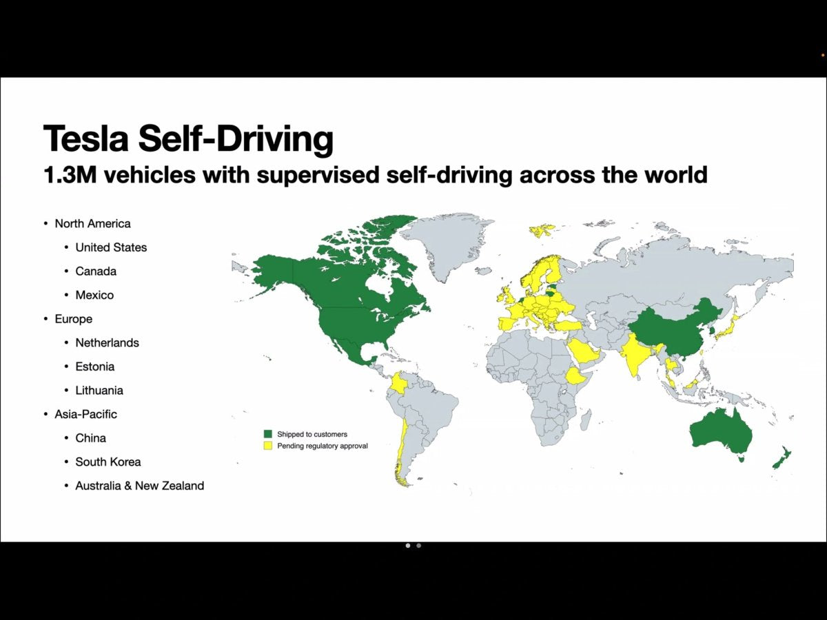 Tesla Reveals Full List of Countries Pending FSD Approval