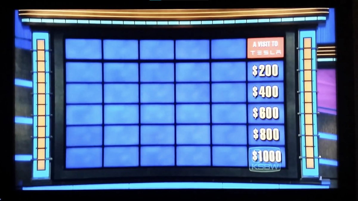 Tesla Had Its Own Category on 'Jeopardy!' in 2014