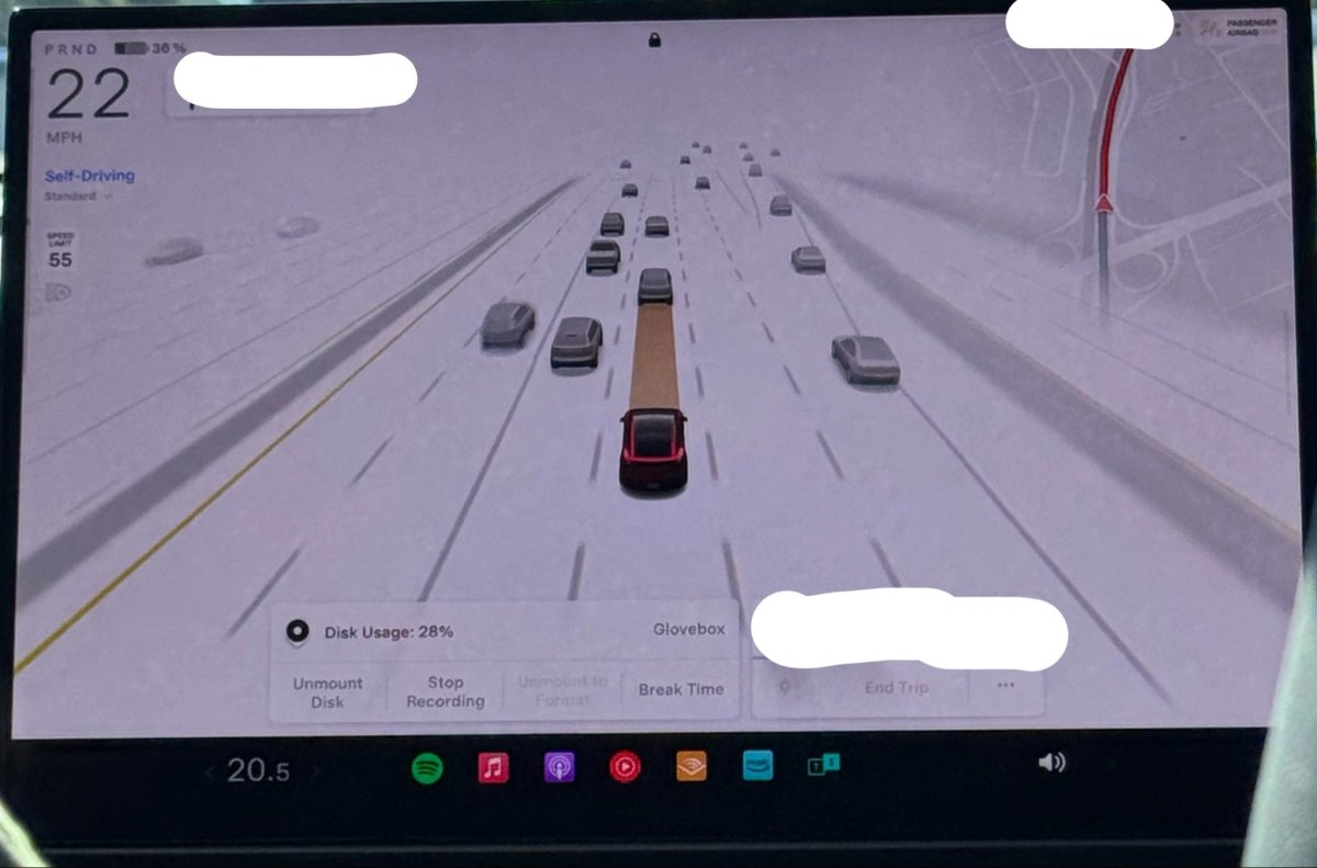 Tesla Robotaxis Spotted With Unique Recording Feature