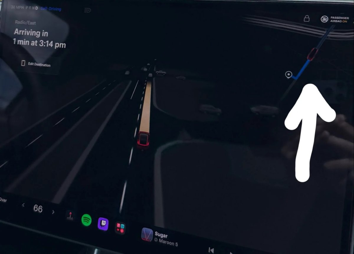 Tesla Robotaxis Get New Vehicle Icon on Mini-Map, Likely Also Coming to FSD
