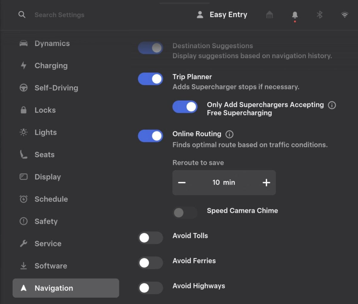 Tesla to Let Drivers Hide Third-Party Superchargers in Trip Planner