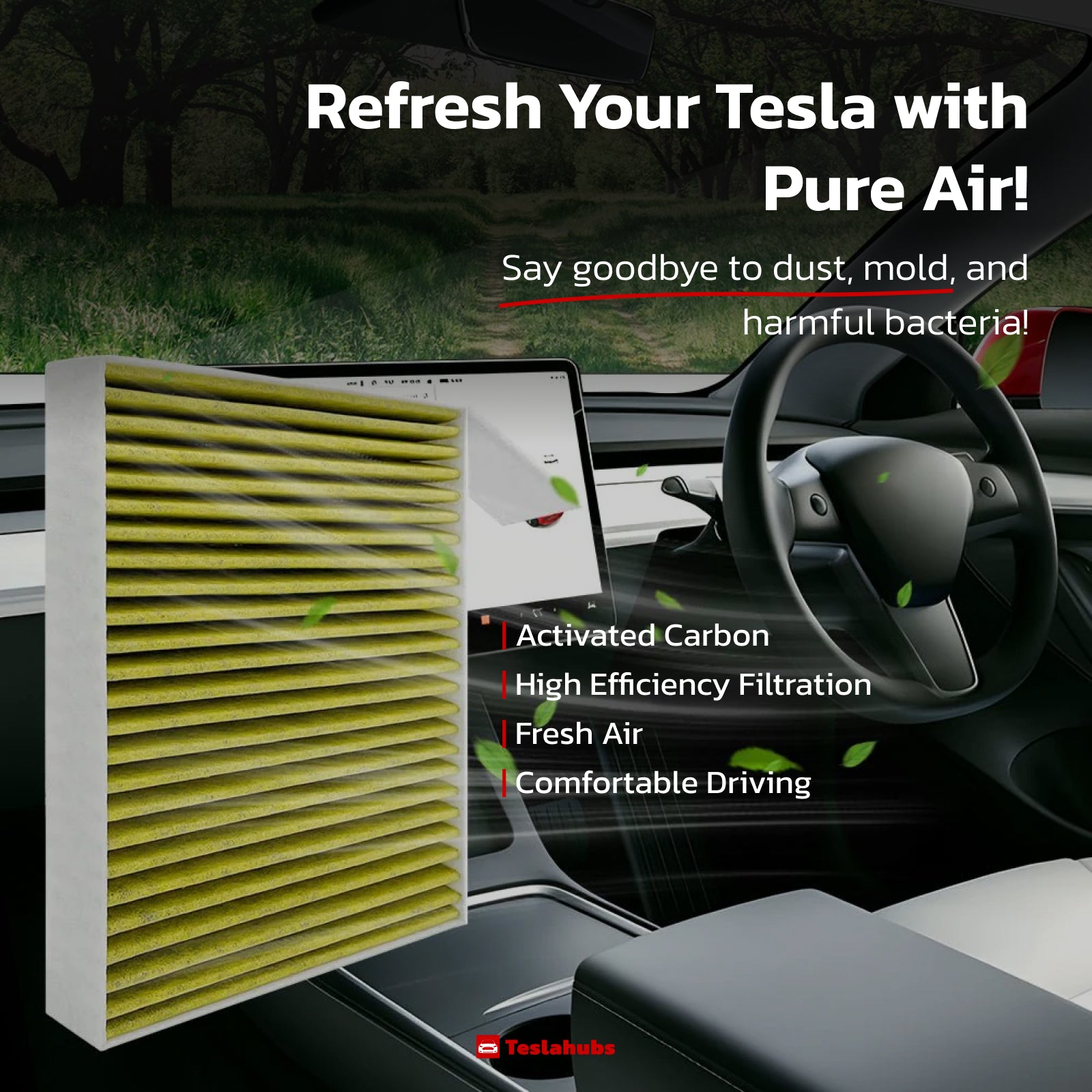 Teslahubs™ Carbon Air Filter