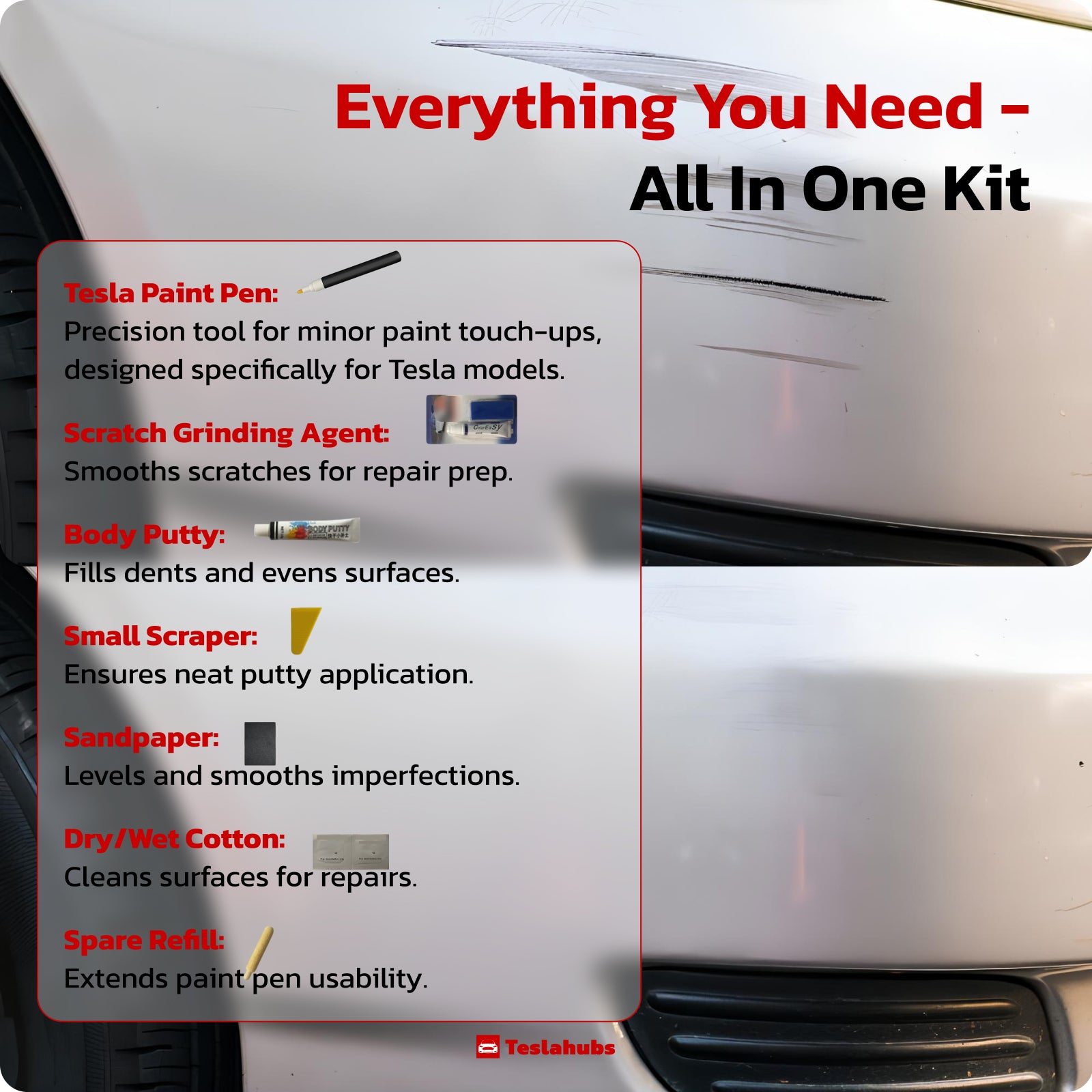 Teslahubs™ PaintGuard - Body Paint Repair Kit