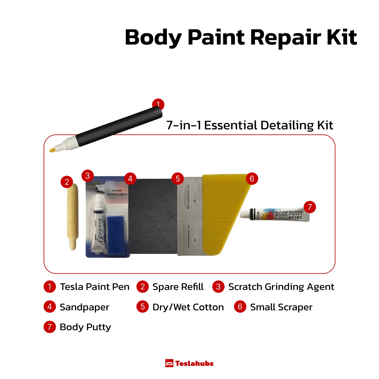 Teslahubs™ PaintGuard - Body Paint Repair Kit