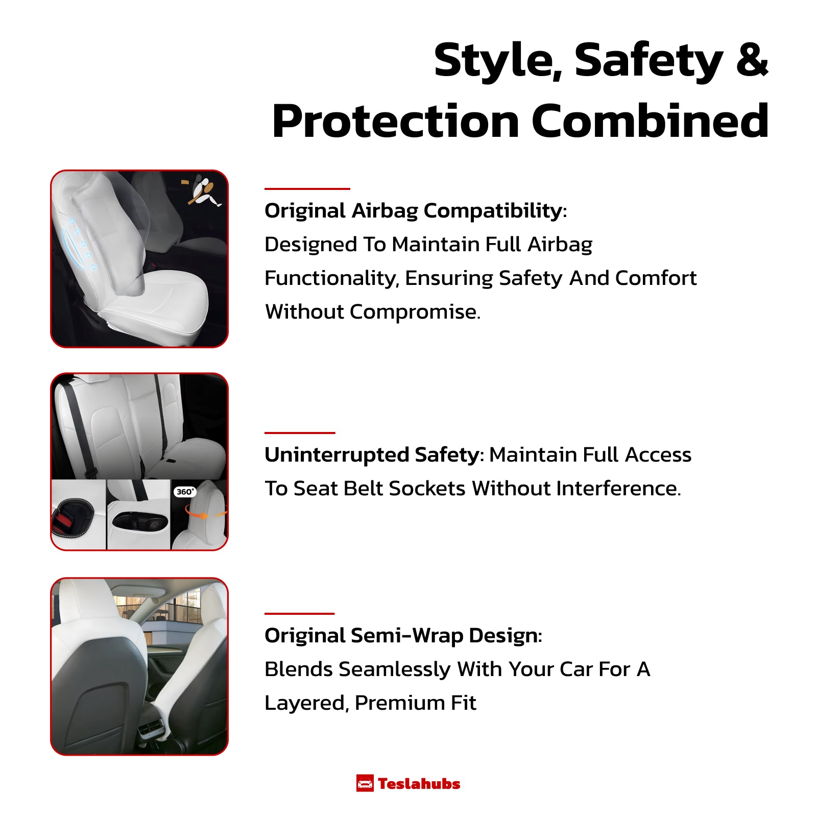 Teslahubs™ Leather Seat Covers