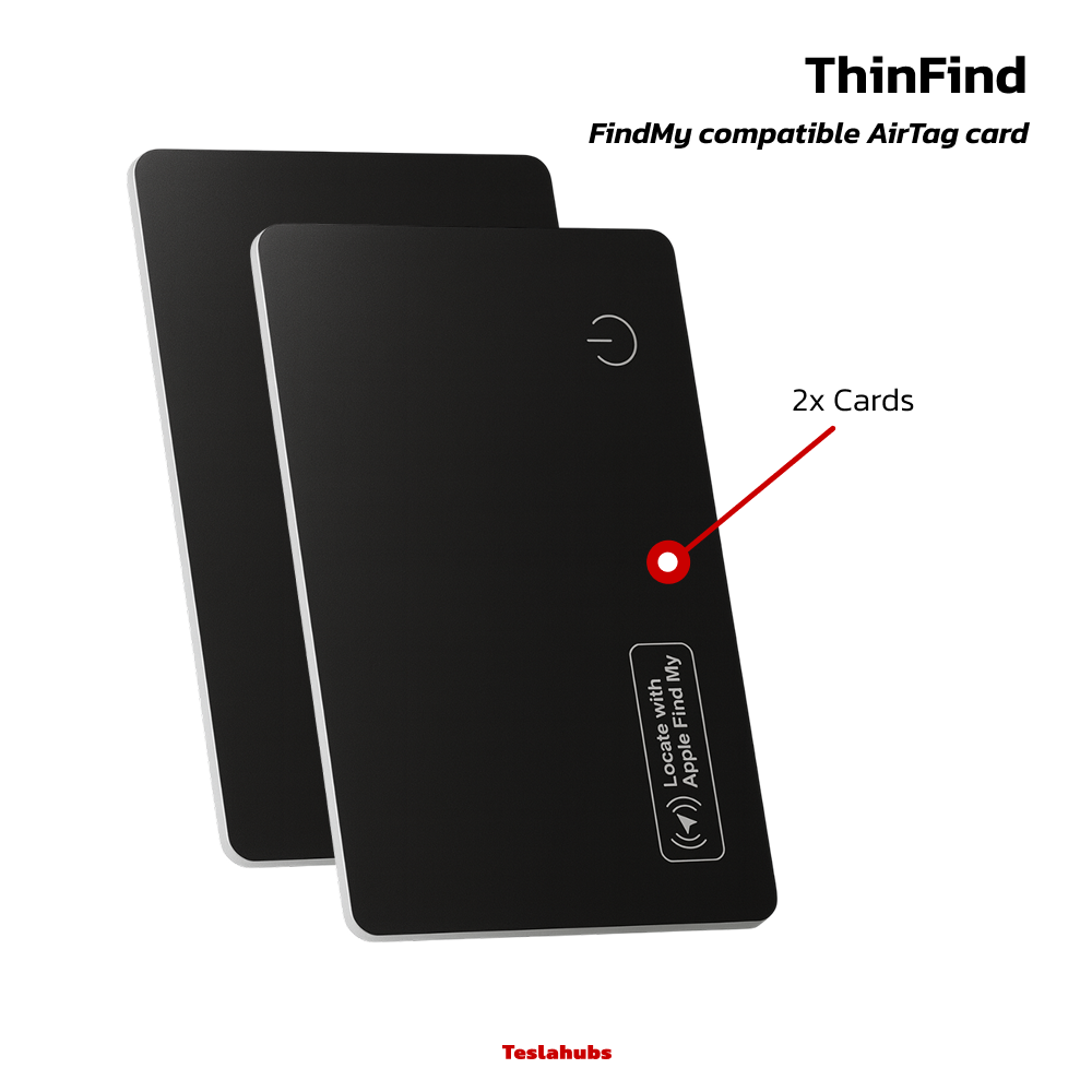TeslaHubs™ ThinFind - Wireless FindMy Compatible AirTag Card