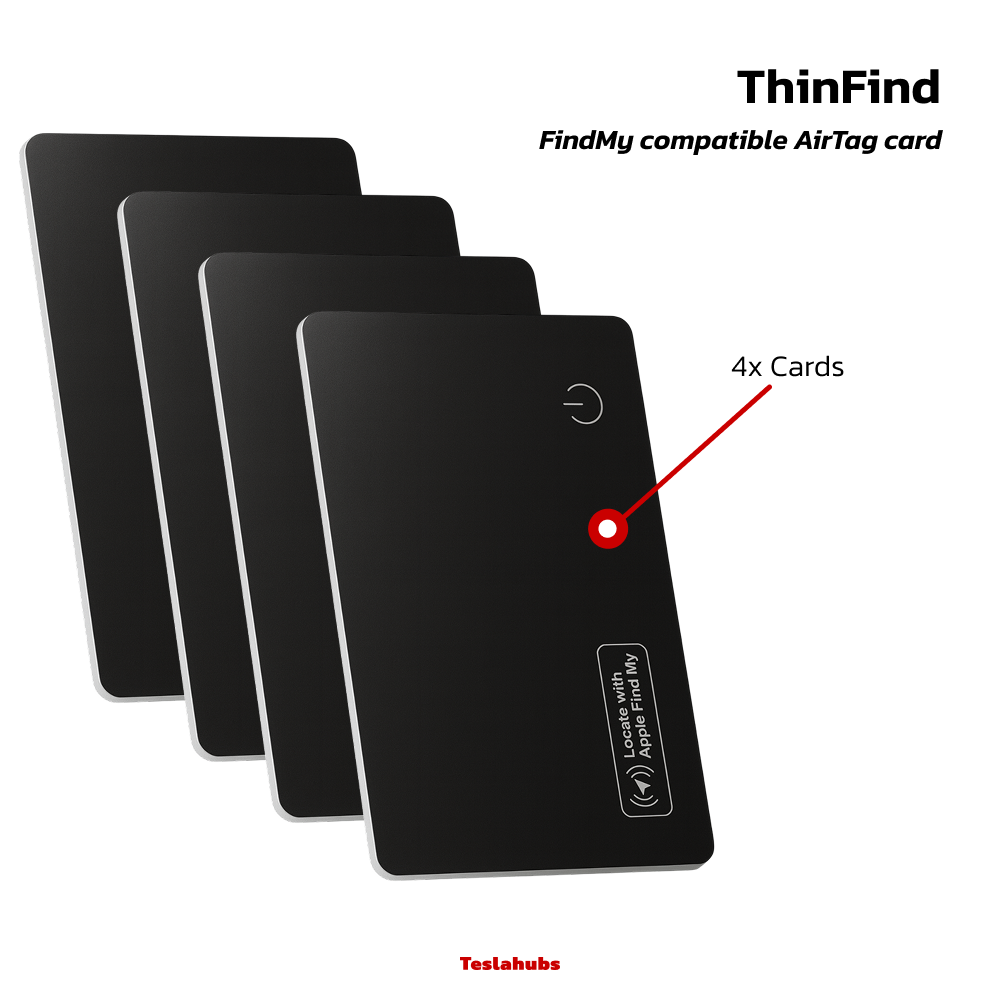 TeslaHubs™ ThinFind - Wireless FindMy Compatible AirTag Card