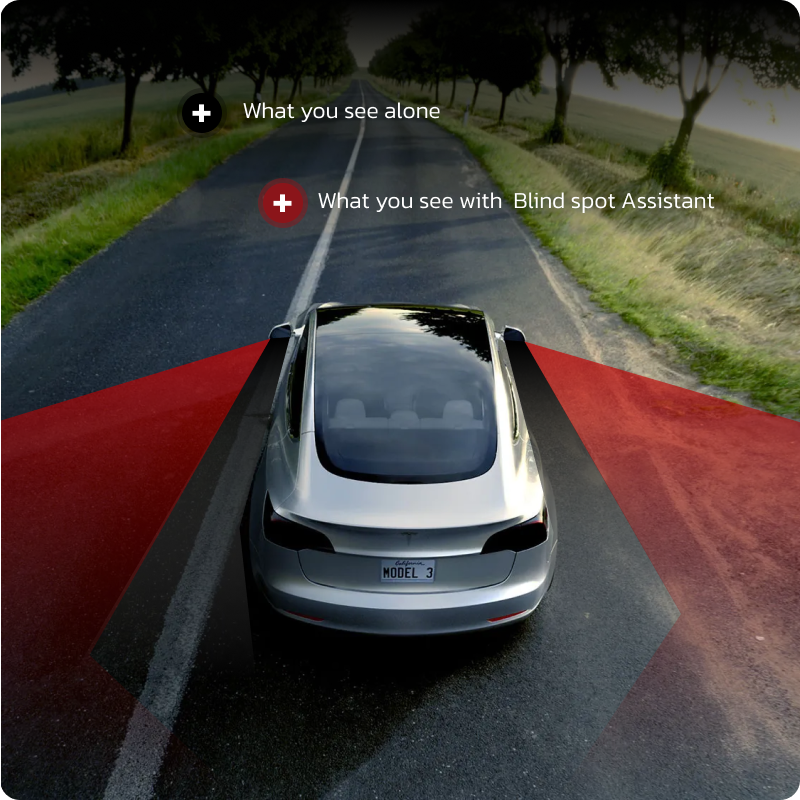 Sistema di Monitoraggio Angolo Cieco TeslaHubs™ (BLIS)