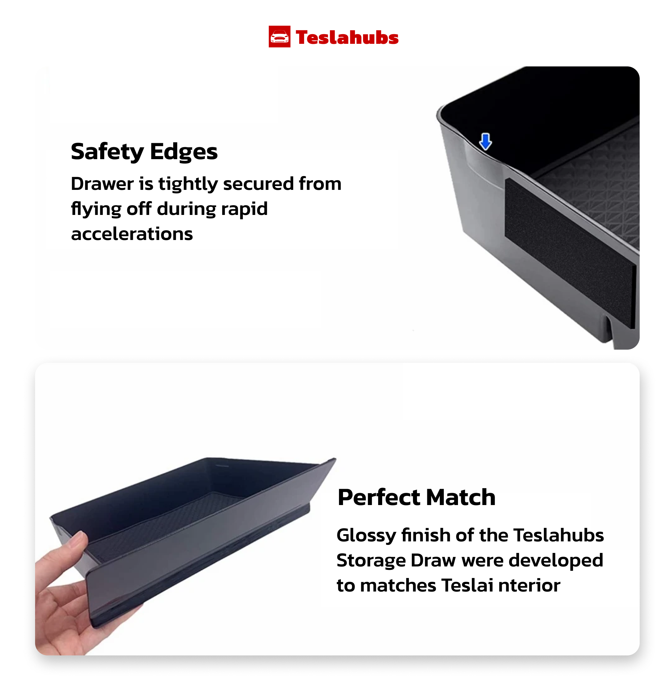 Teslahubs™ tiroir de rangement pour Model X/S