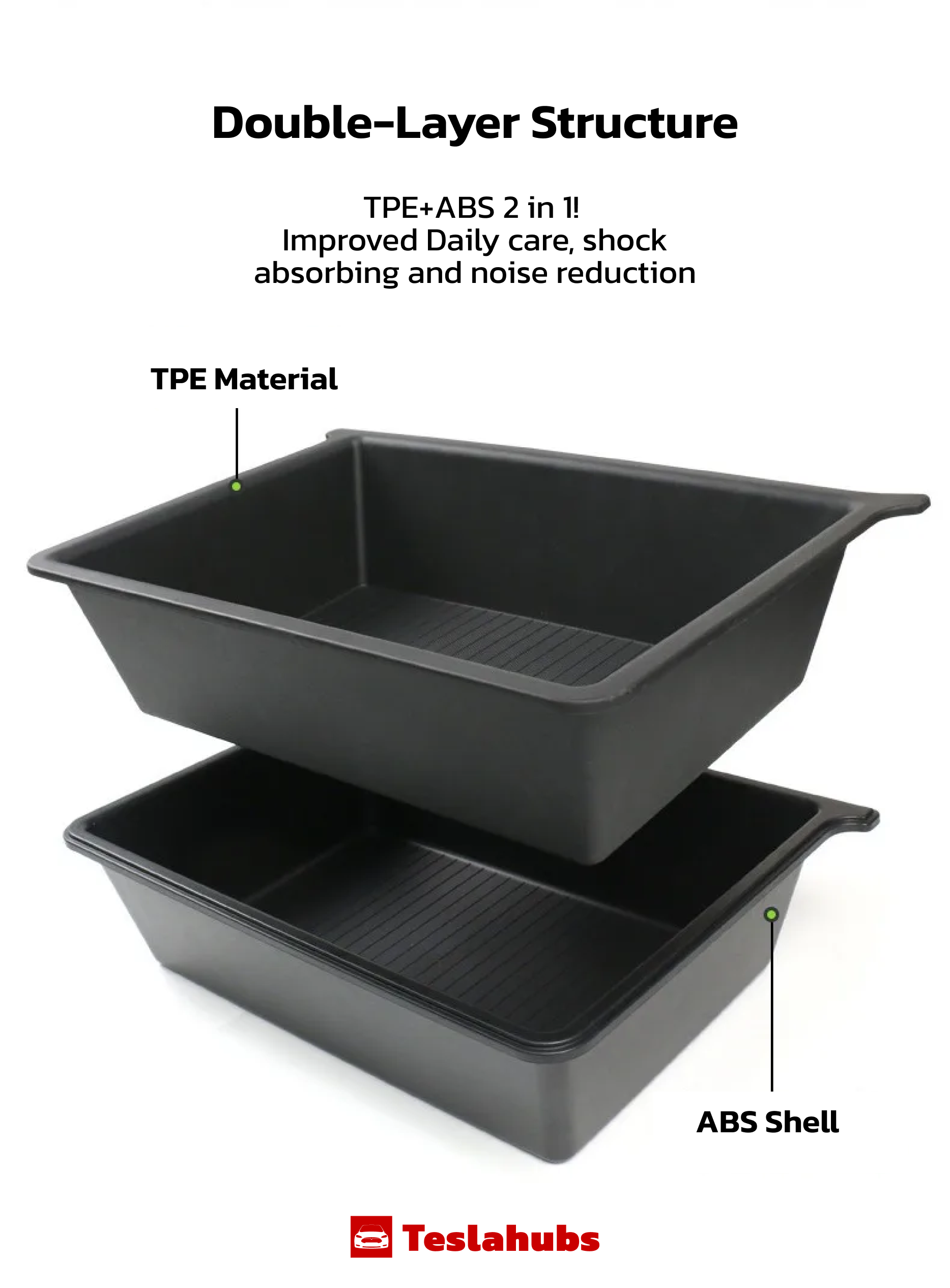 Teslahubs™ tiroir de rangement sous siège pour Model X