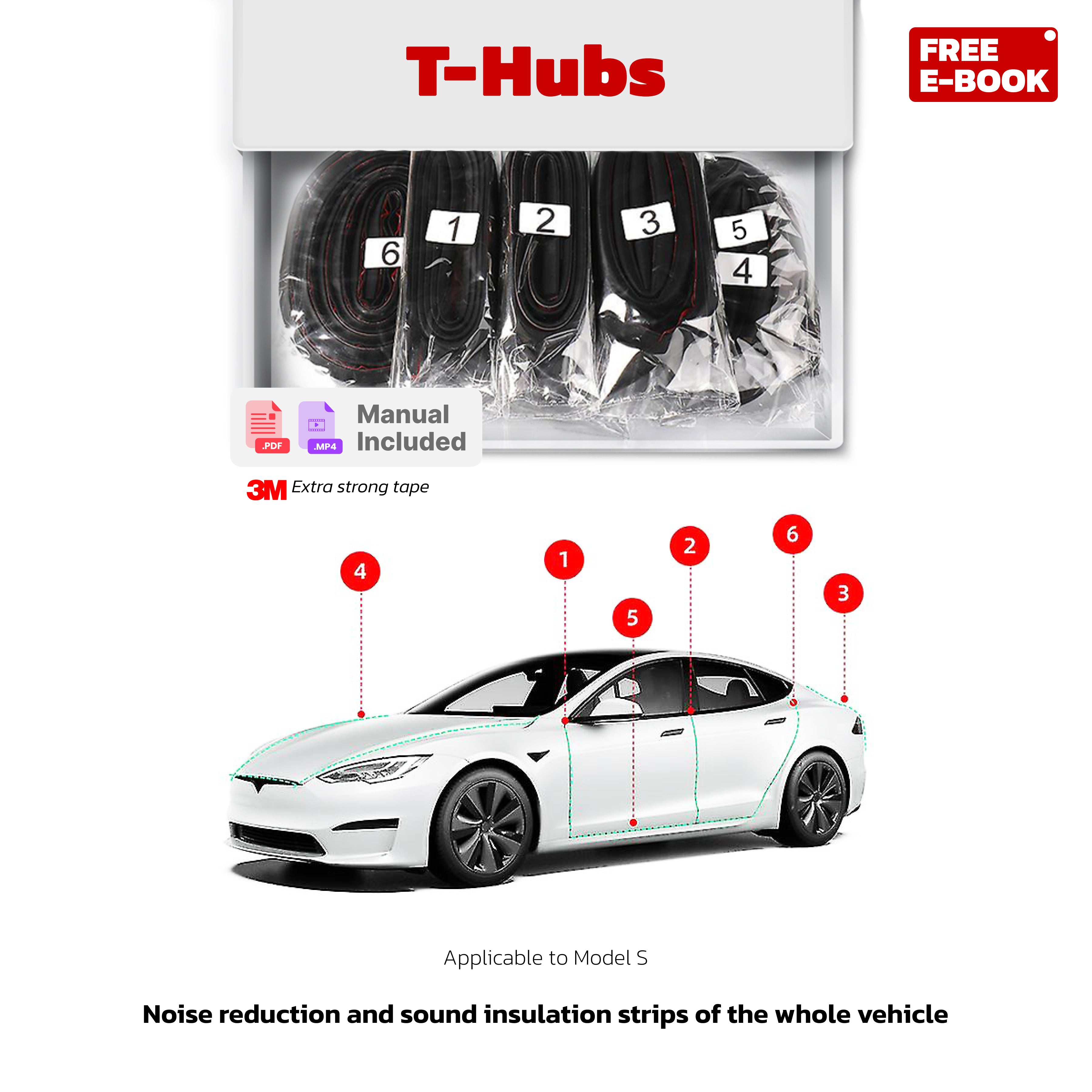 TeslaHubs™ ProGuard : kit avancé de réduction du bruit et d'étanchéité