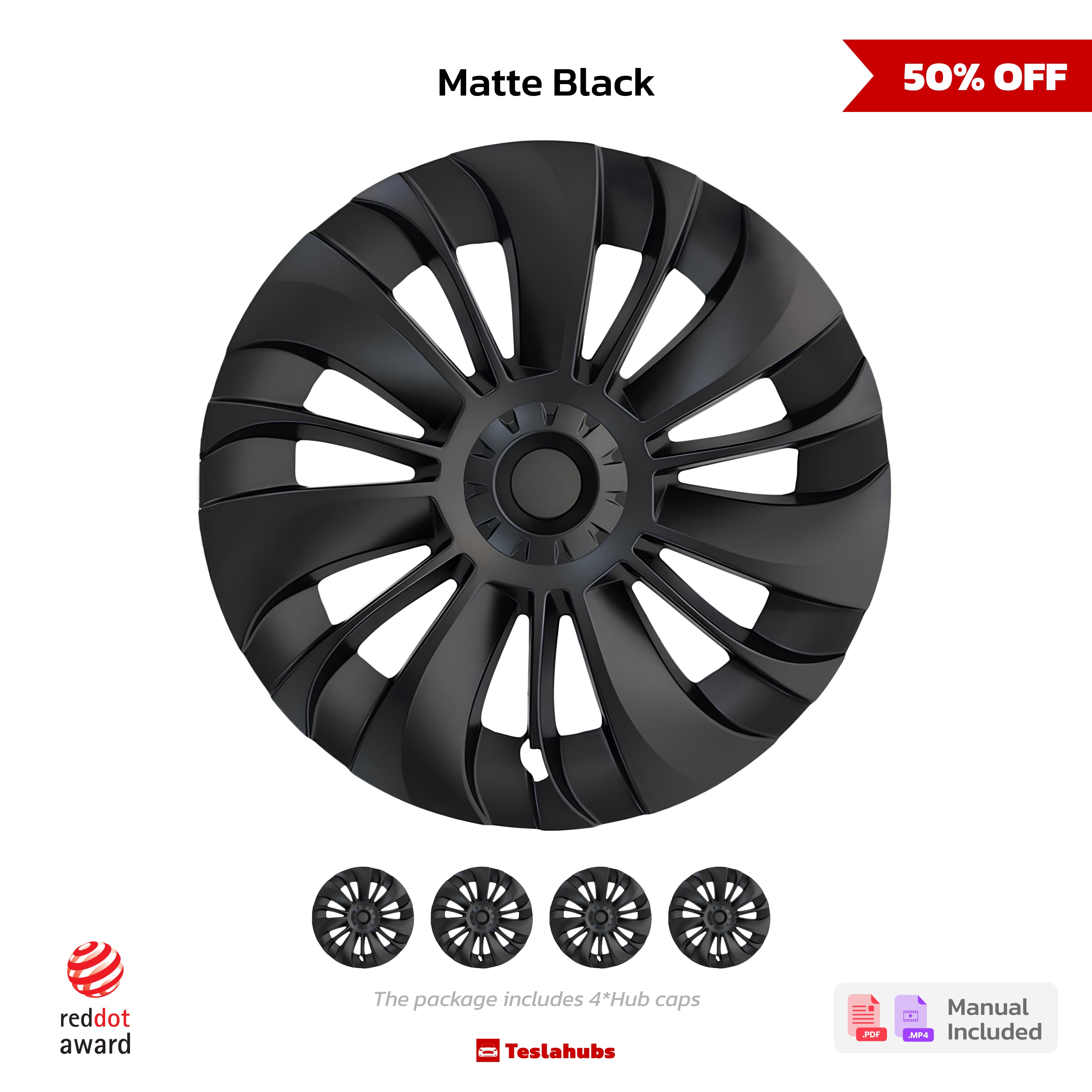 Teslahubs™ Coprimozzo da 19 pollici per Model Y
