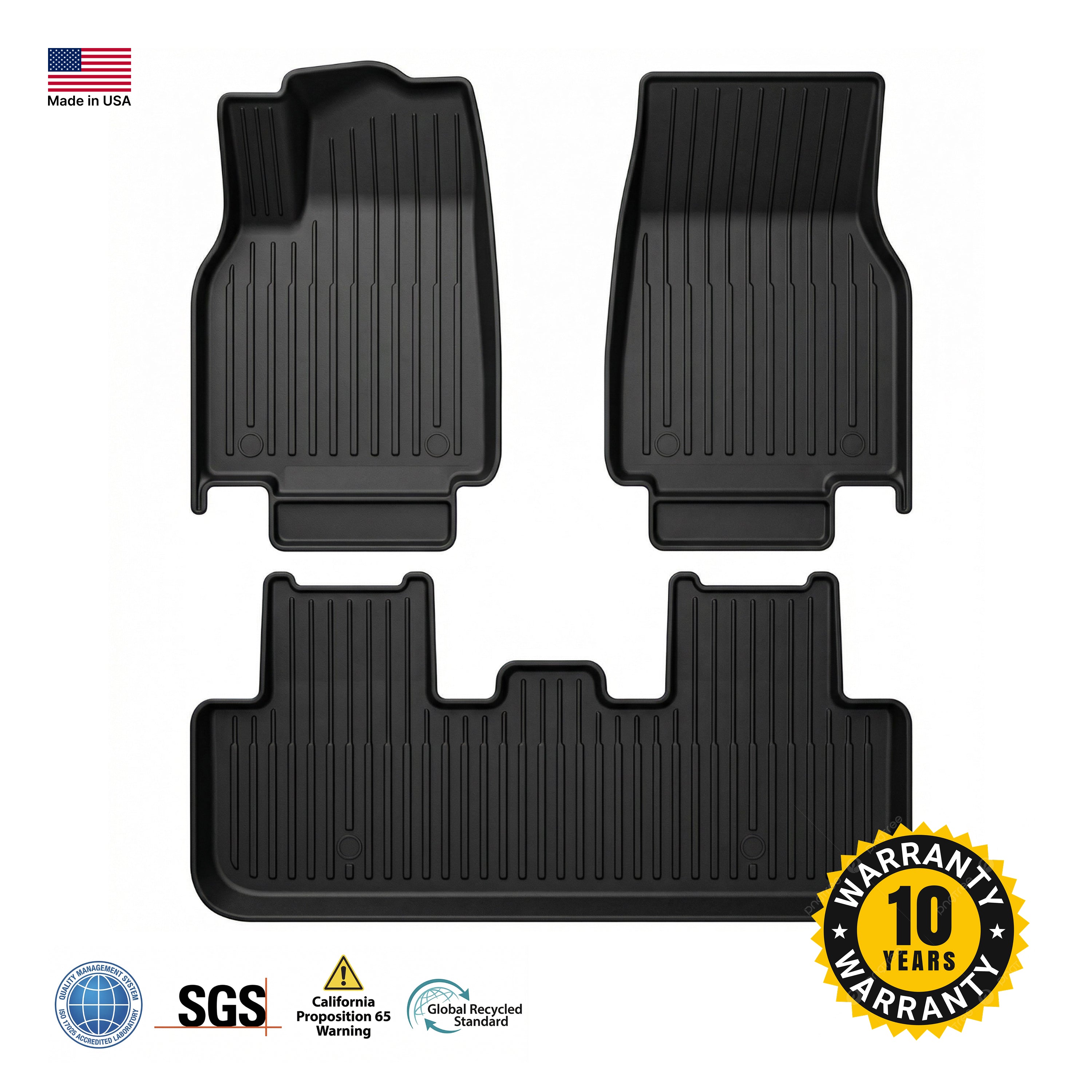 3D All-Weather Floor Mats for Tesla