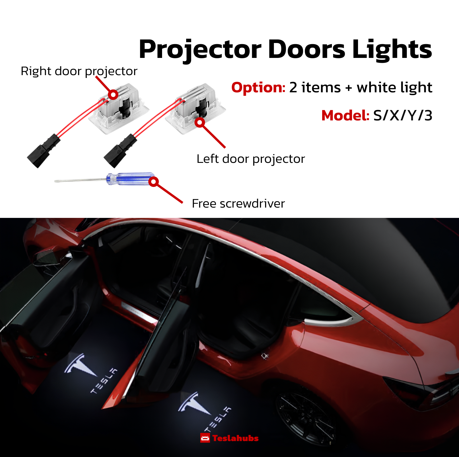 Teslahubs™ Projector Doors Lights
