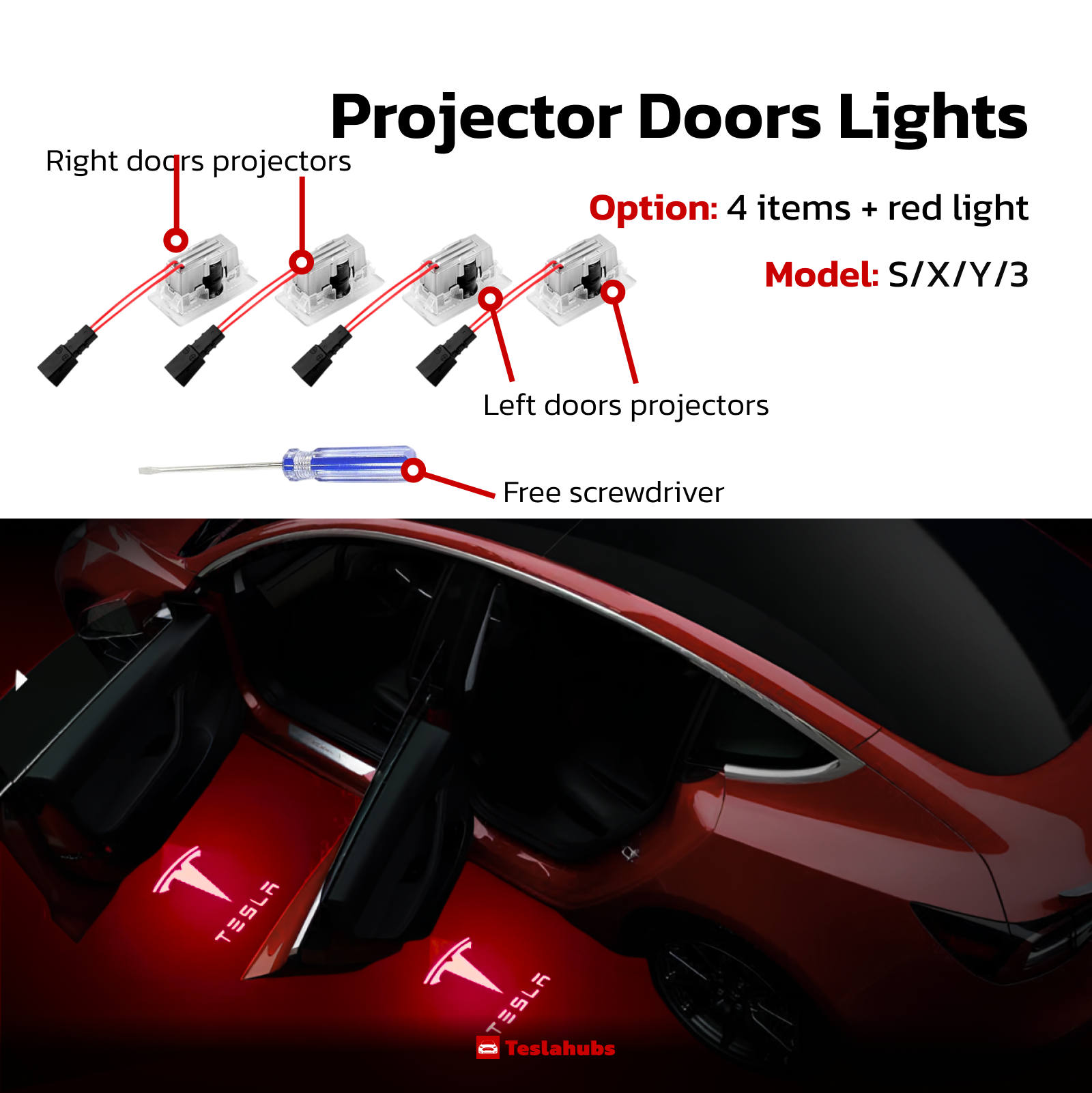 Teslahubs™ Projektor-Türlichter