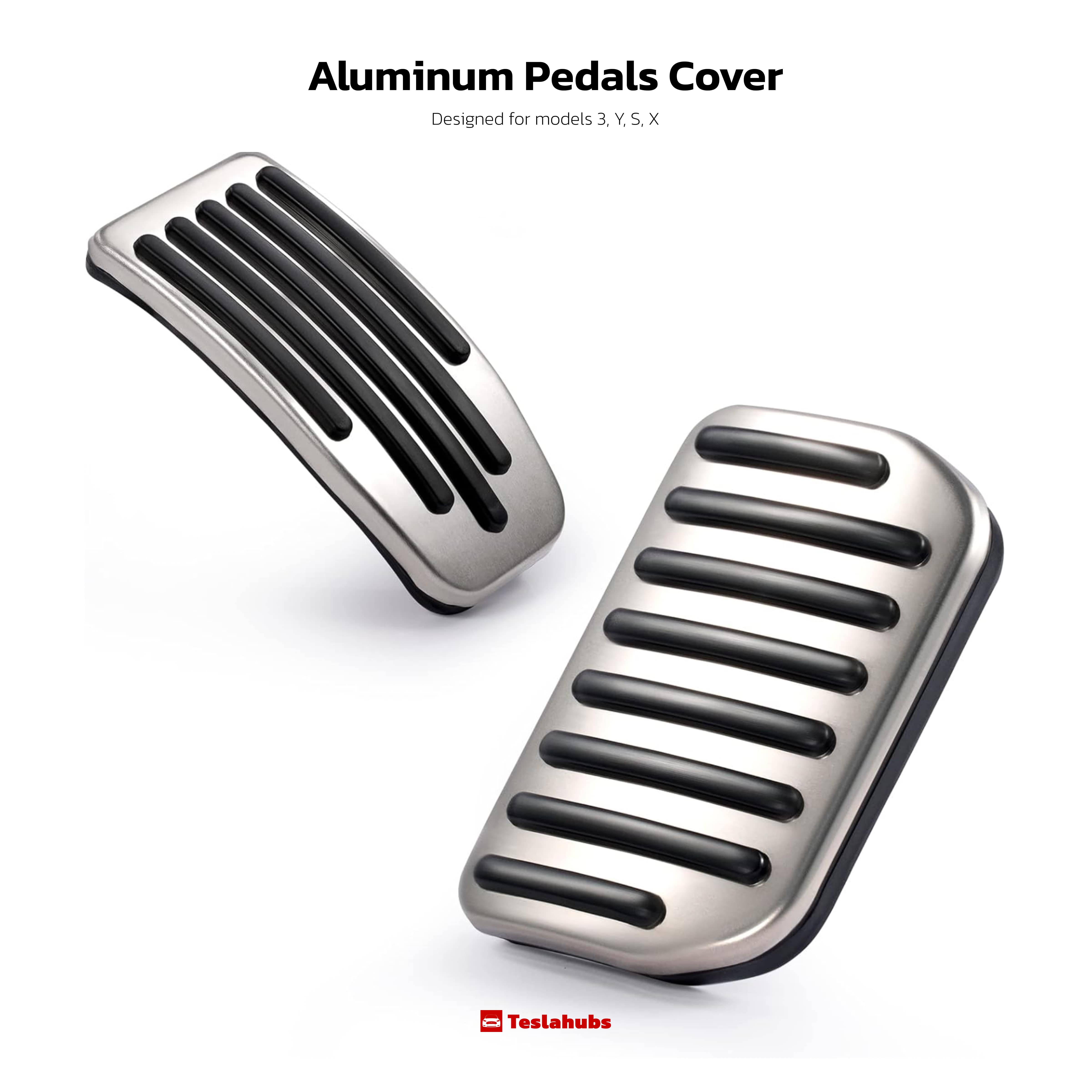 tesla model 3 pedals Aluminum Pedals Cover For Tesla Model 3, Y, S, X – Hub