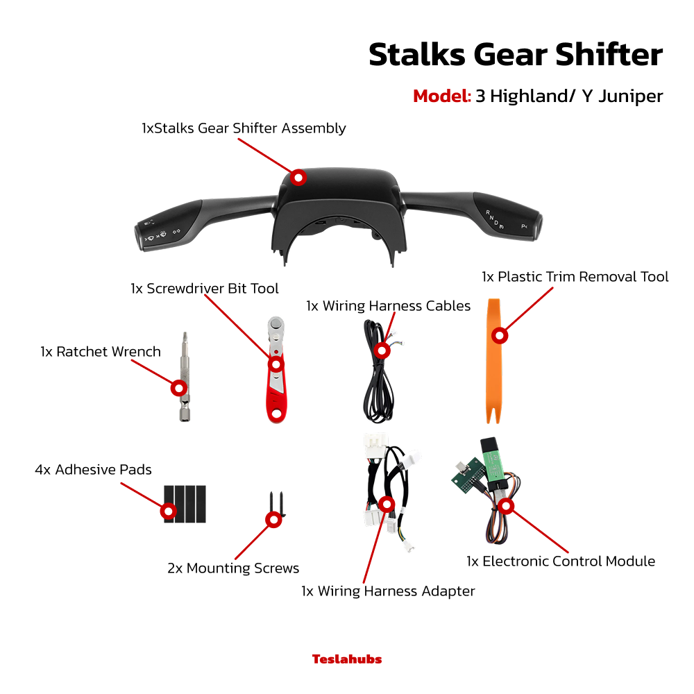 TeslaHubs Stalks Gear Shifter