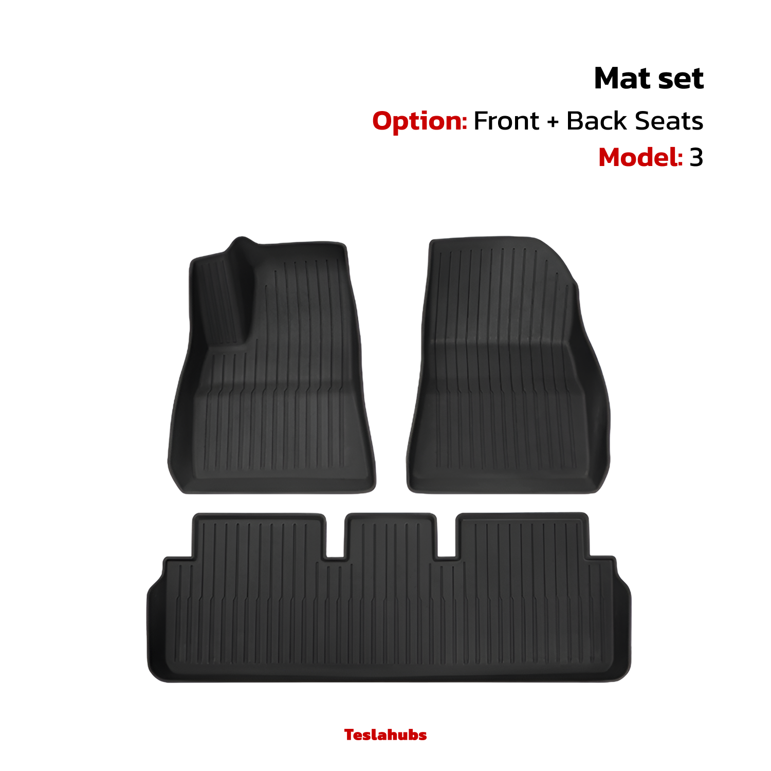 TeslaHubs™ Tapis toutes saisons premium pour Model 3/Y
