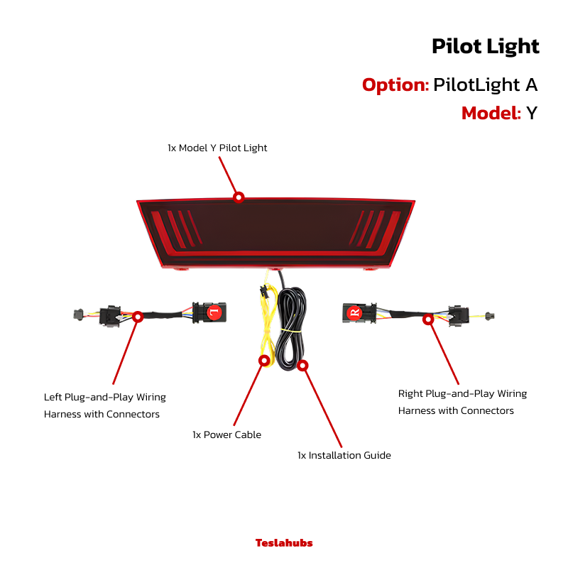 Feux arrière Teslahubs™ Pilot pour Model Y