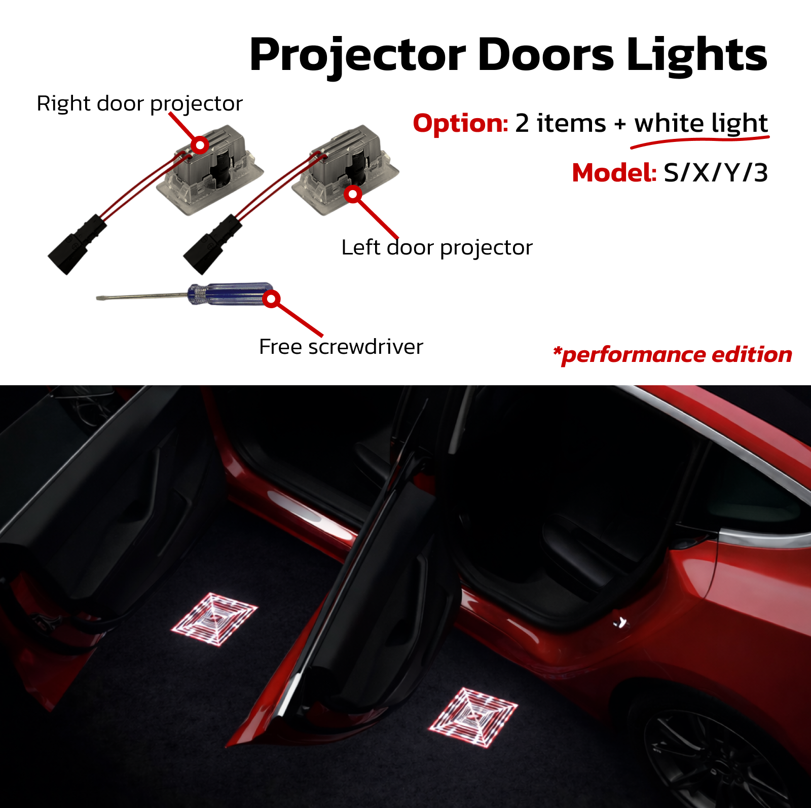 Teslahubs™ Projector Doors Lights