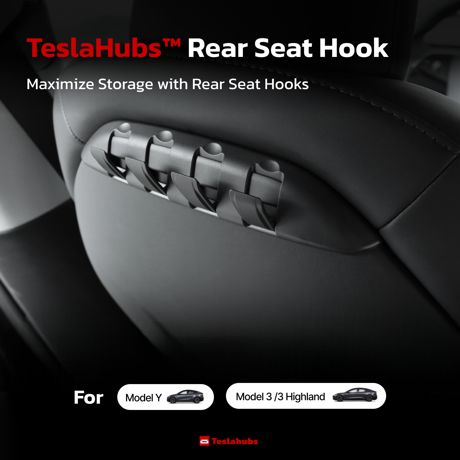 Set di Ganci per Sedile Posteriore Teslahubs™