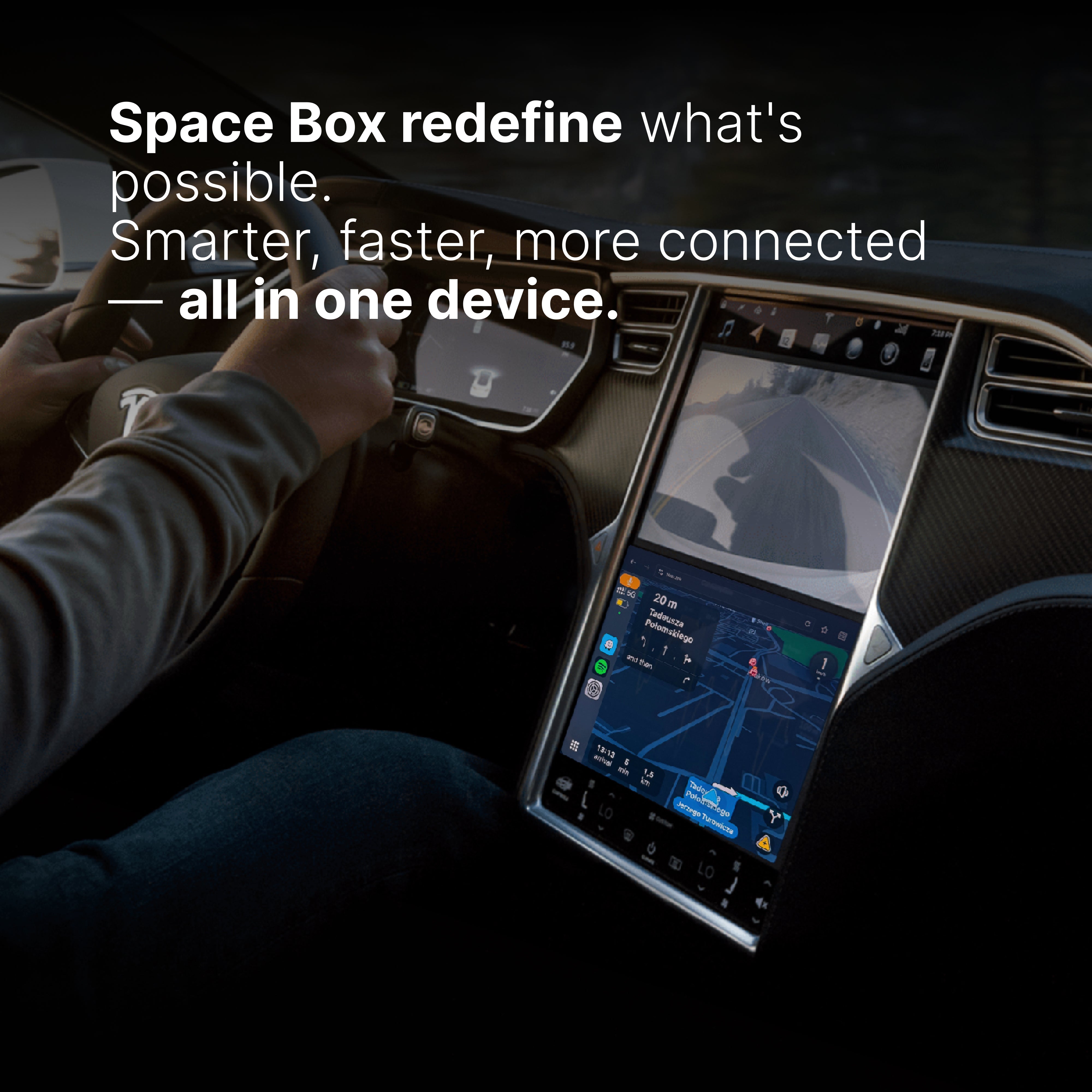 Teslahubs™ Space Box - CarPlay for Y, 3, S, X, Cybertruck
