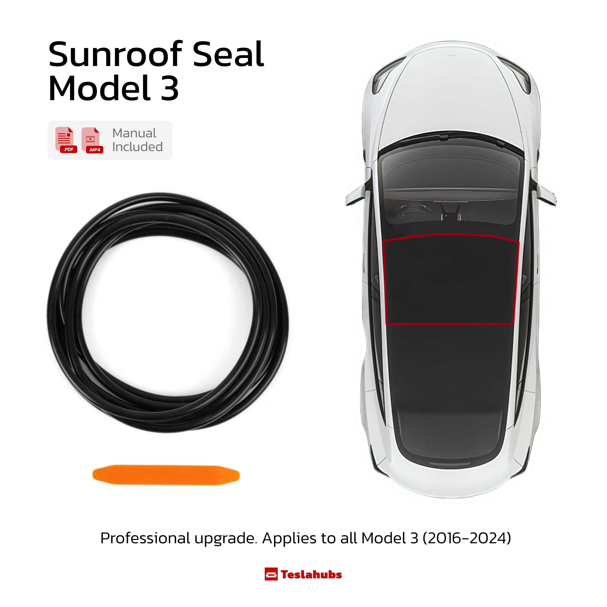 Teslahubs™ Schiebedachdichtung Modell 3/Y