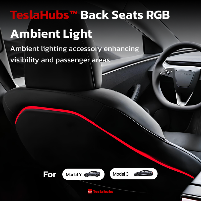 Luci Ambientali RGB per Sedili Posteriori TeslaHubs™