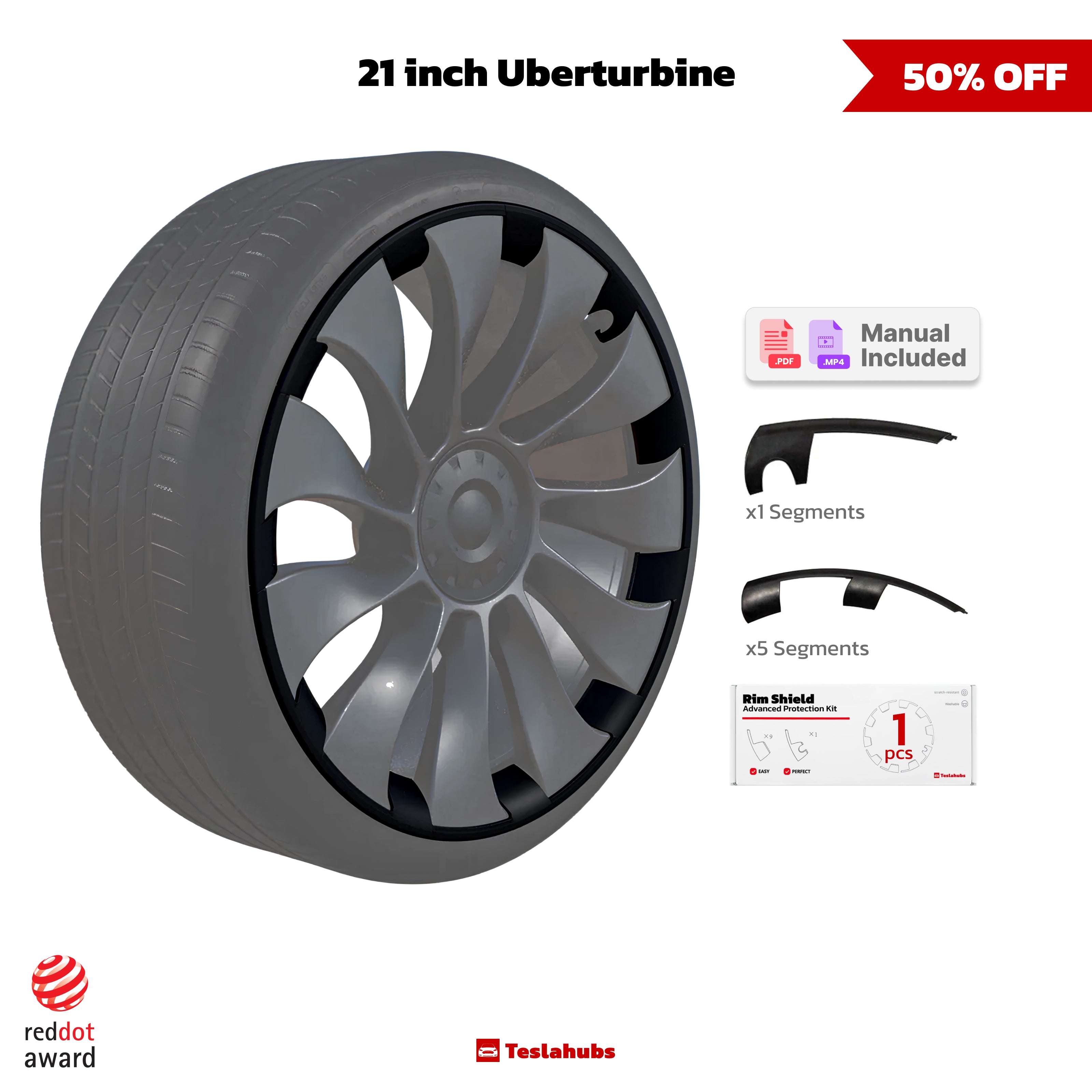 TeslaHubs™ Rim Shield Advanced Protection Kit