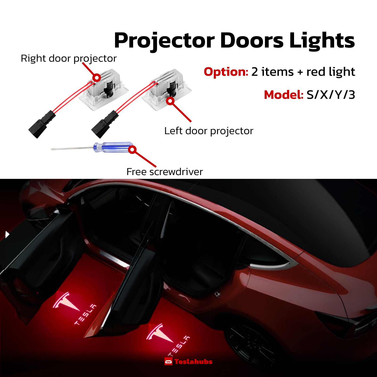 Teslahubs™ Projektor-Türlichter