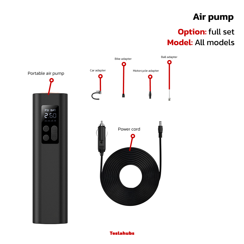 Pompa d'Aria Portatile TeslaHubs™
