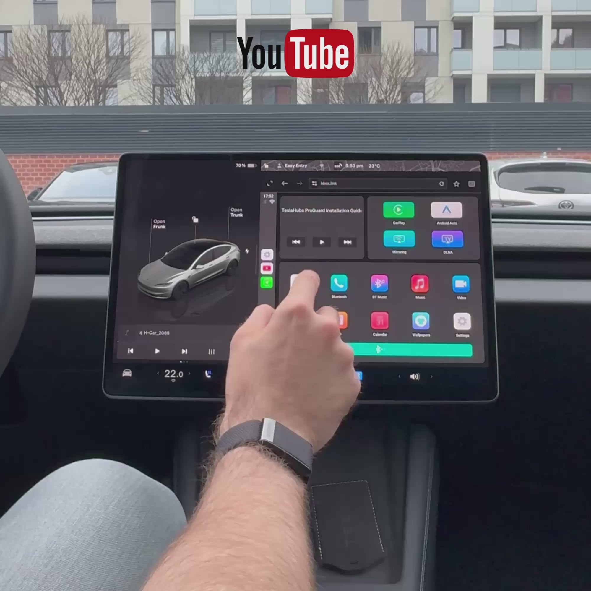 Teslahubs™ Space Box – CarPlay für Y, 3, S, X, Cybertruck