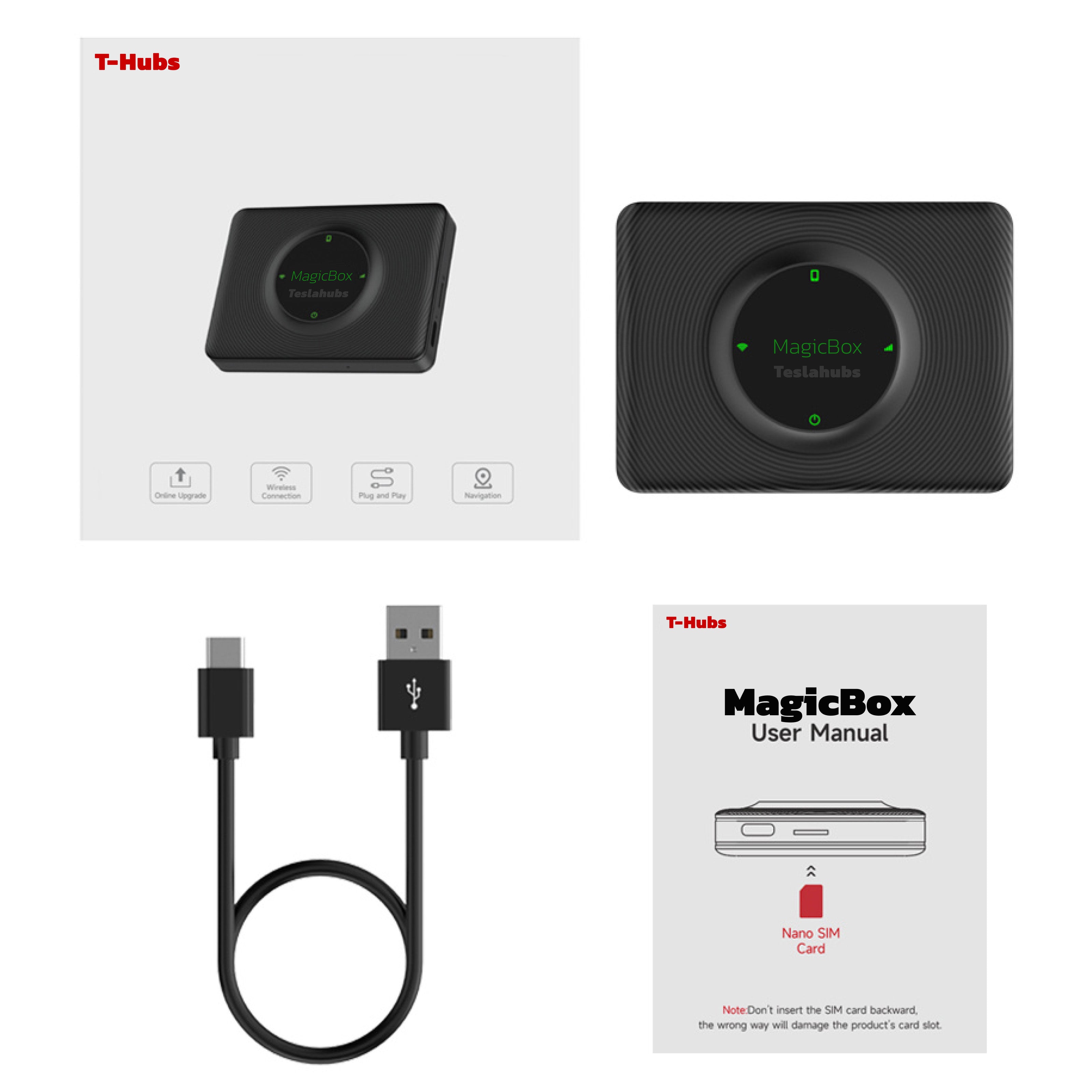 T-hubs™ MagicBox – CarPlay-Kit für Y, 3, S, X, Cybertruck