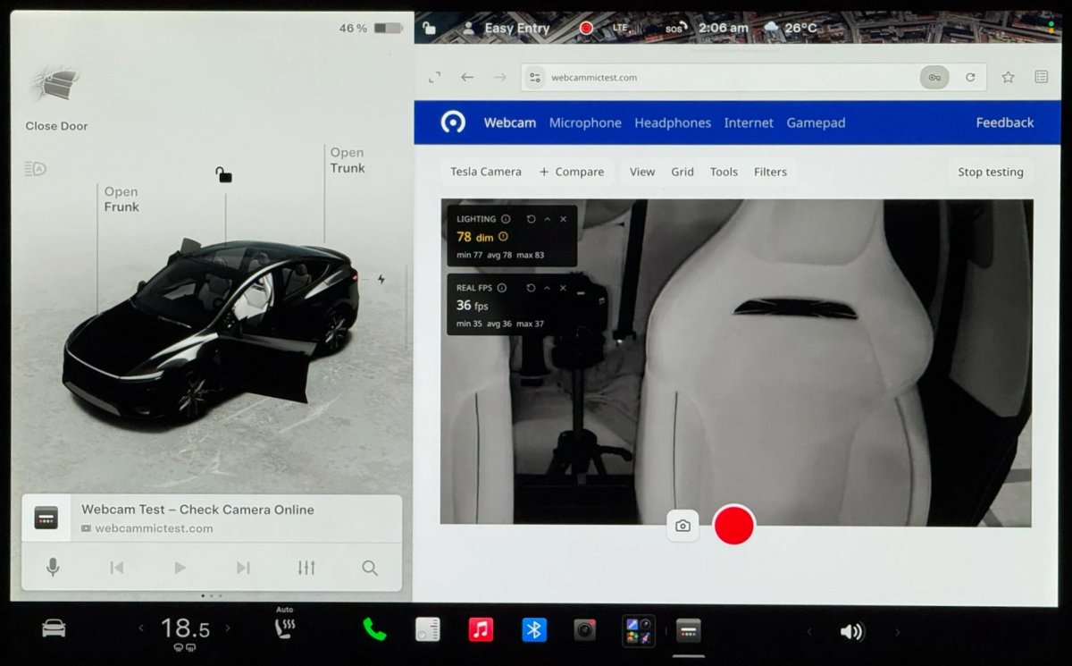 Tesla Adds Bookmark Syncing, Larger Content, Full-Screen Video and Camera Support to Browser in 2026.26 Update