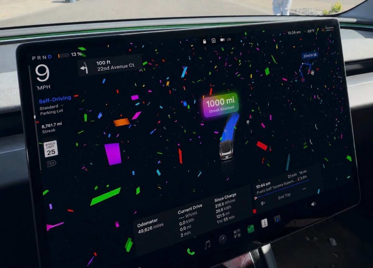 Tesla's New FSD Streak Celebrations: What They Are, Milestones, and More