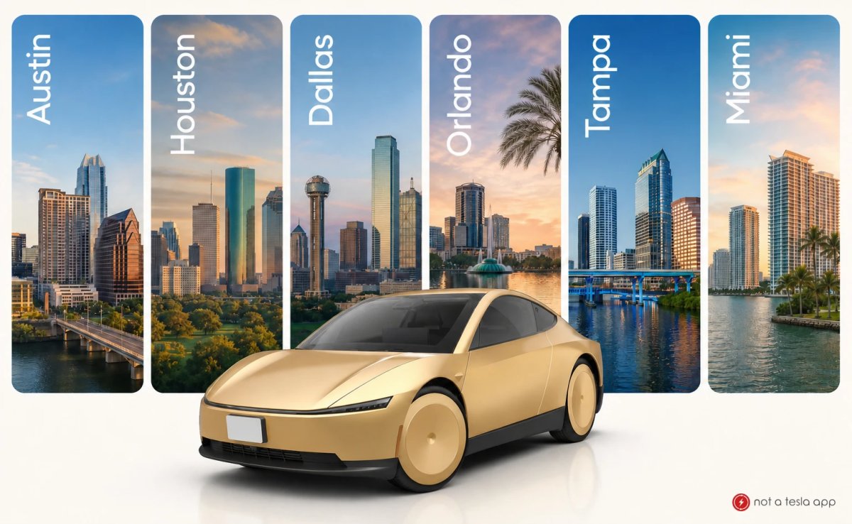 Tesla Robotaxi Markets: Geofences From 23.6 to 1,098.4 sq. Miles