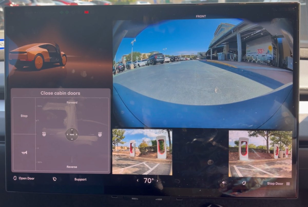 Tesla Cybercab Uses On-screen Joystick to Control Vehicle Manually [VIDEO]