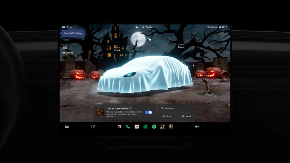 Halloween Mode Arrives in Tesla Software Update 2026.38.3 – Hub