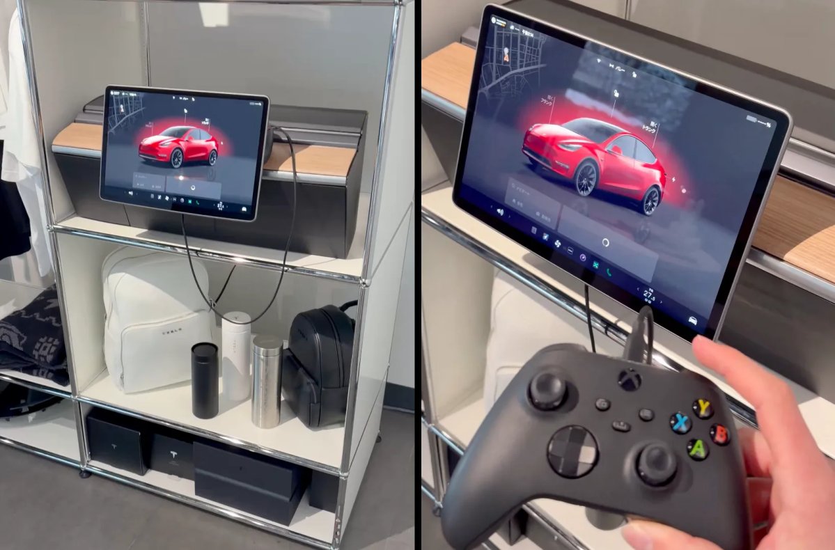 Tesla Adds Interactive Vehicle Screens to Select Showrooms [VIDEO]