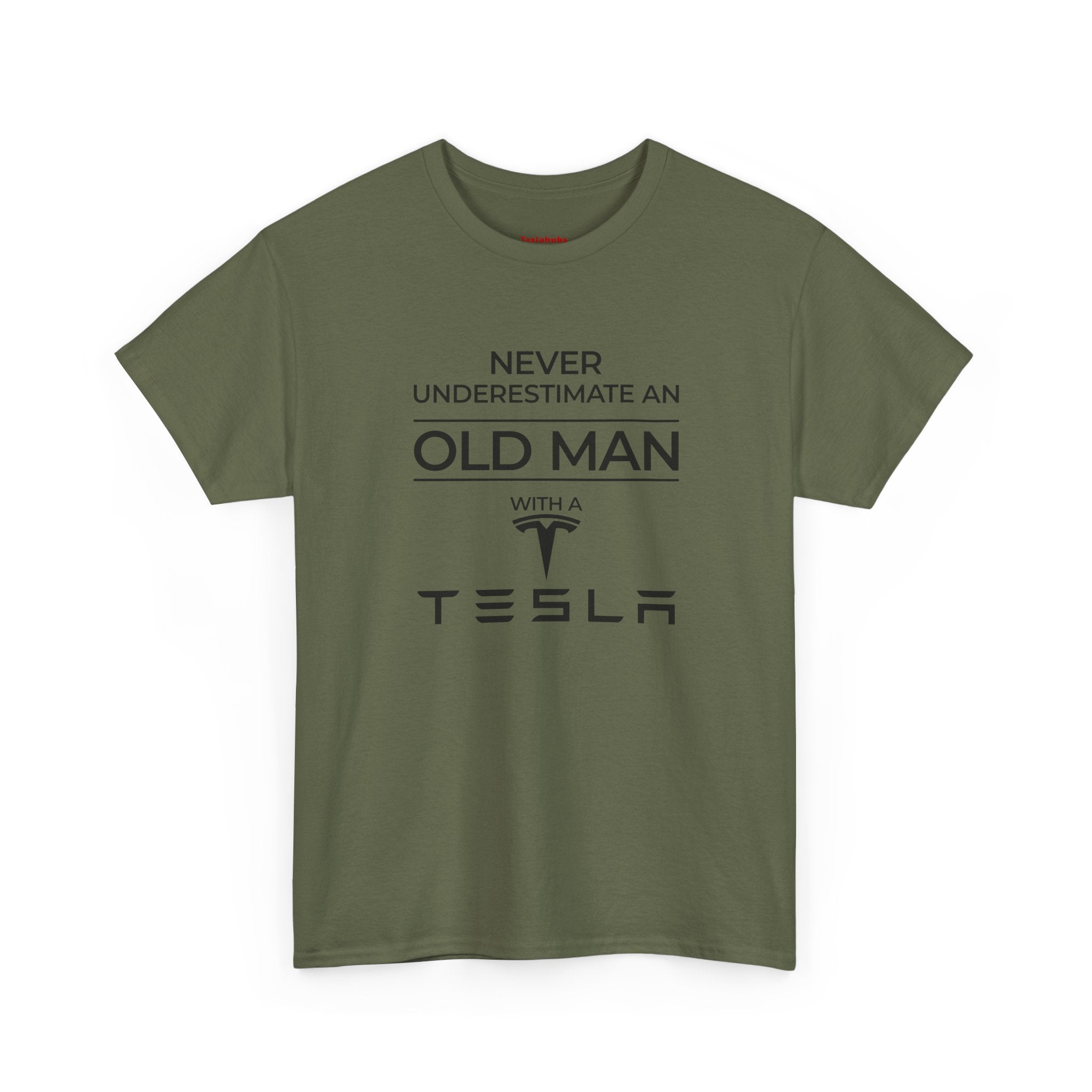 'Never Underestimate an Old Man with a Tesla' - T-Shirt