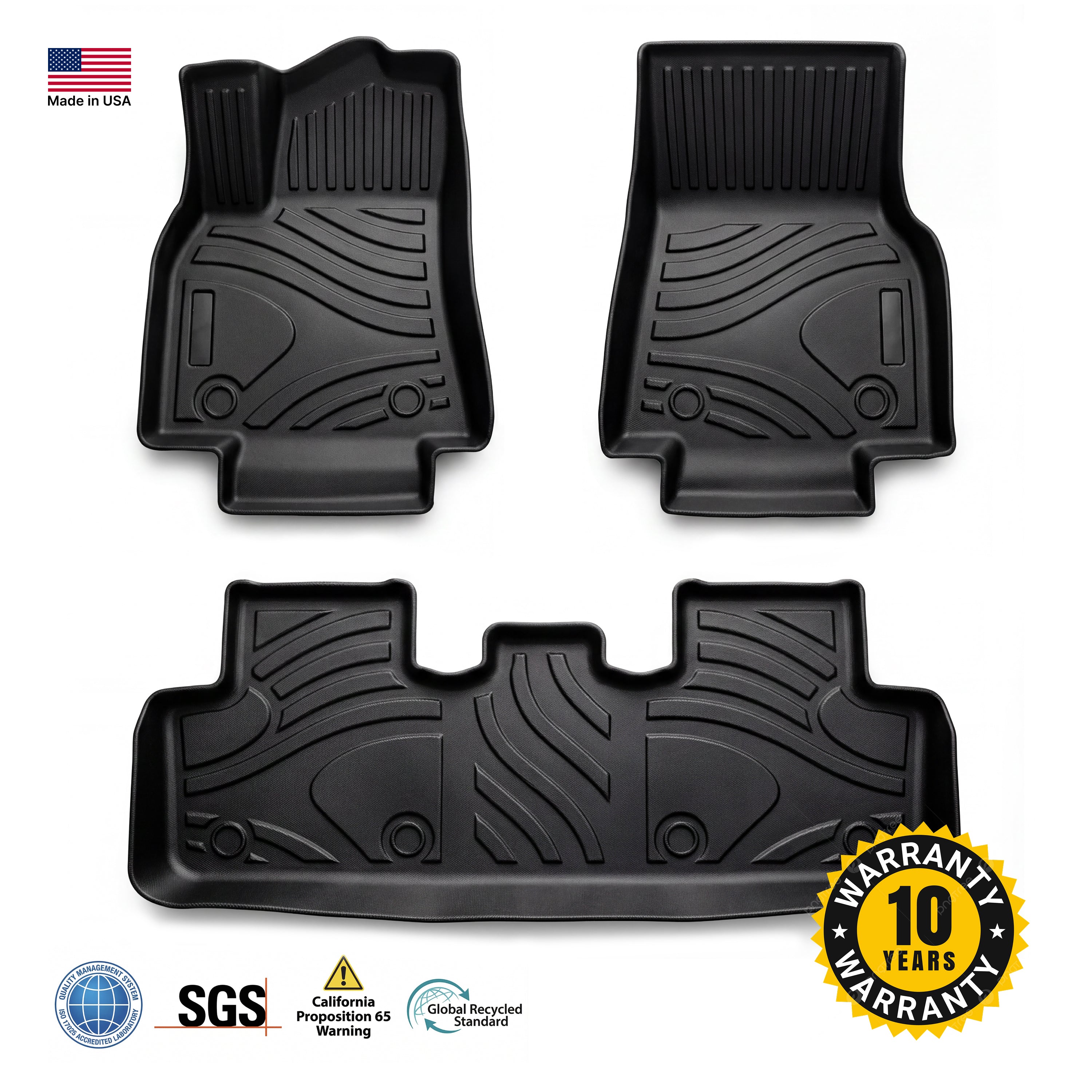 3D All-Weather Floor Mats for Tesla