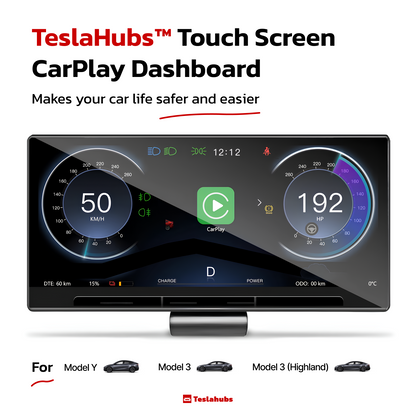 Teslahubs™ DashConnect – Touch Screen CarPlay Dashboard