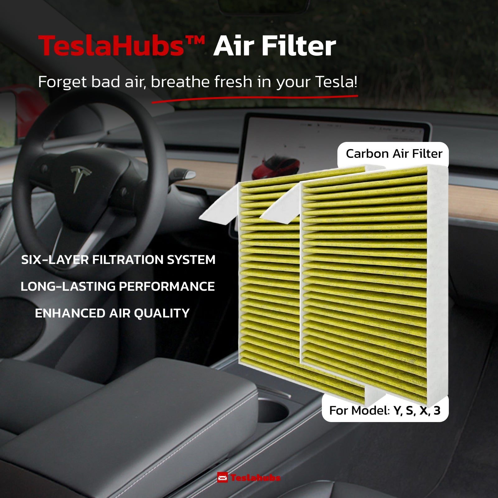 Teslahubs™ Carbon Air Filter