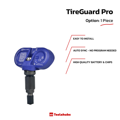 Teslahubs™ TireGuard Pro – Bluetooth Pressure Monitoring Sensors