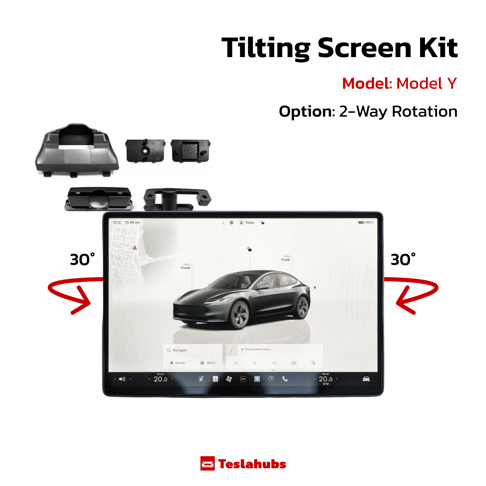 Teslahubs™ Mittelkonsolen-Aufbewahrungsset, Modell 3 / Y 